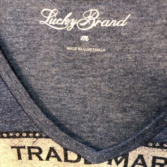 Lucky Brand V-Neck Lucky American Brand Graphic Tee Boho Shirt Top women's med - Picture 4 of 5